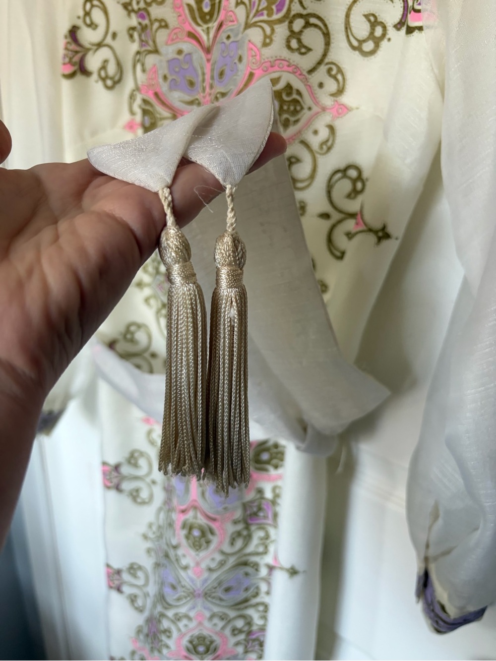 1960s / 1970s Vintage Alfred Shaheen Maxi Dress, Sheer and Metallic - Picture 5 of 17